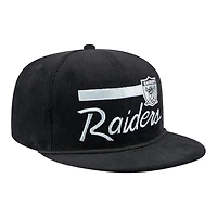 Las Vegas Raiders Black Corudroy Rope New Era 9FIFTY Snapback Hat