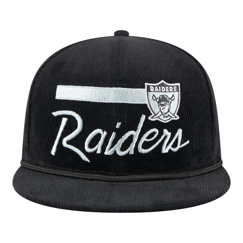 Las Vegas Raiders Black Corudroy Rope New Era 9FIFTY Snapback Hat