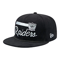 Las Vegas Raiders Black Corudroy Rope New Era 9FIFTY Snapback Hat