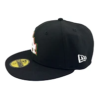 Los Angeles Dodgers Black with Mexico Flag Patch Grey UV New Era 59FIFTY Fitted Hat