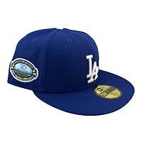 Los Angeles Dodgers Royal Blue Palm Tree 50th Anniversary Patch Grey UV New Era 59FIFTY Fitted Hat