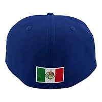 Los Angeles Dodgers Royal Blue El Salvador Flag and Mexico Patch Grey UV New Era 59FIFTY Fitted Hat