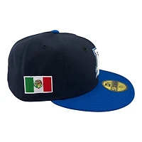 Los Angeles Dodgers Royal Blue 2Tone Mexico Flag Patch Grey UV New Era 59FIFTY Fitted Hat