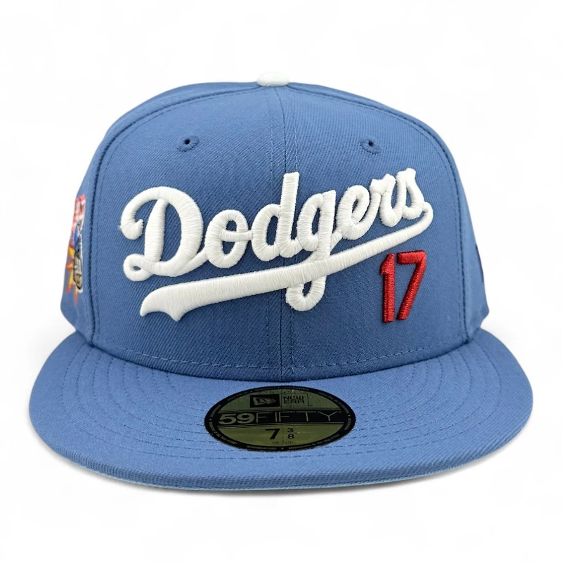 Los Angeles Dodgers Indigo Blue Ohtani Anime Patch Icy UV New Era 59FIFTY Fitted Hat