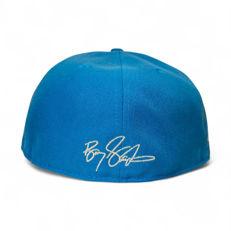 Detroit Lions Barry Sanders Leon the Lab 1995 Pro Bowl Patch Grey UV New Era 59FIFTY Fitted Hat