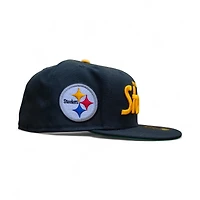 Pittsburgh Steelers Black Leon the Lab Green UV New Era 59FIFTY Fitted Hat