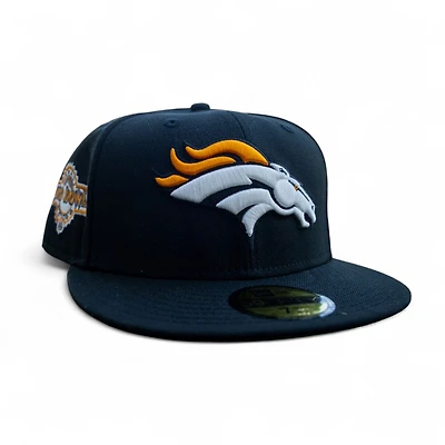 Denver Broncos Black Leon the Lab 1994 Pro Bowl Patch Green UV New Era 59FIFTY Fitted Hat
