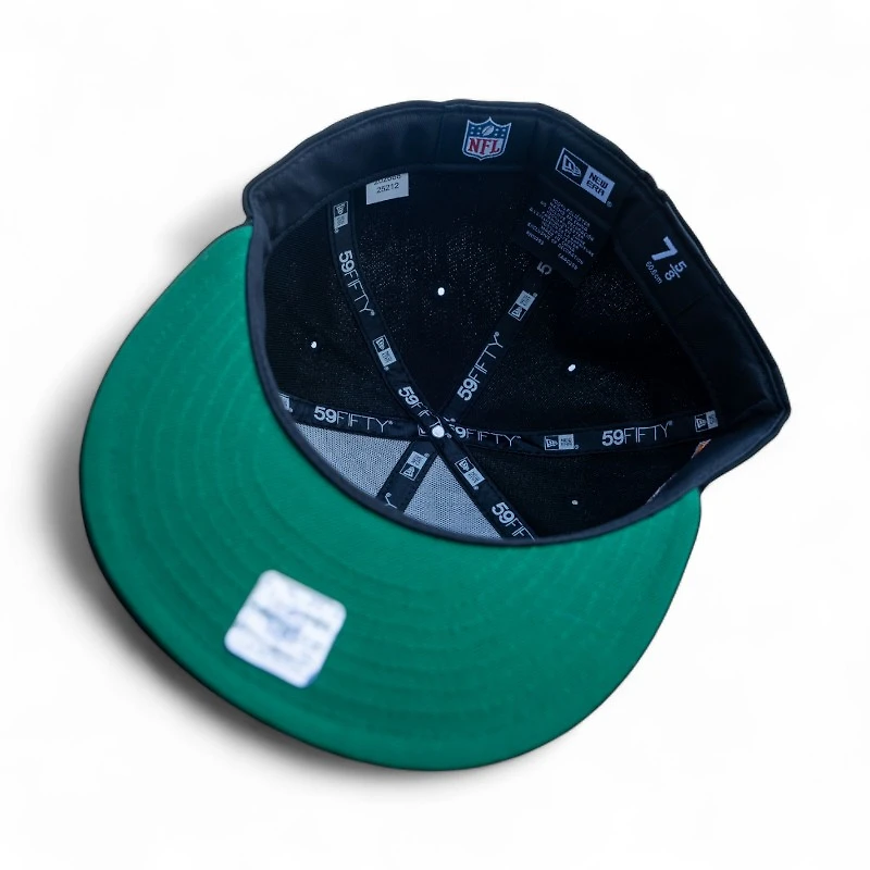 Denver Broncos Black Leon the Lab 1994 Pro Bowl Patch Green UV New Era 59FIFTY Fitted Hat