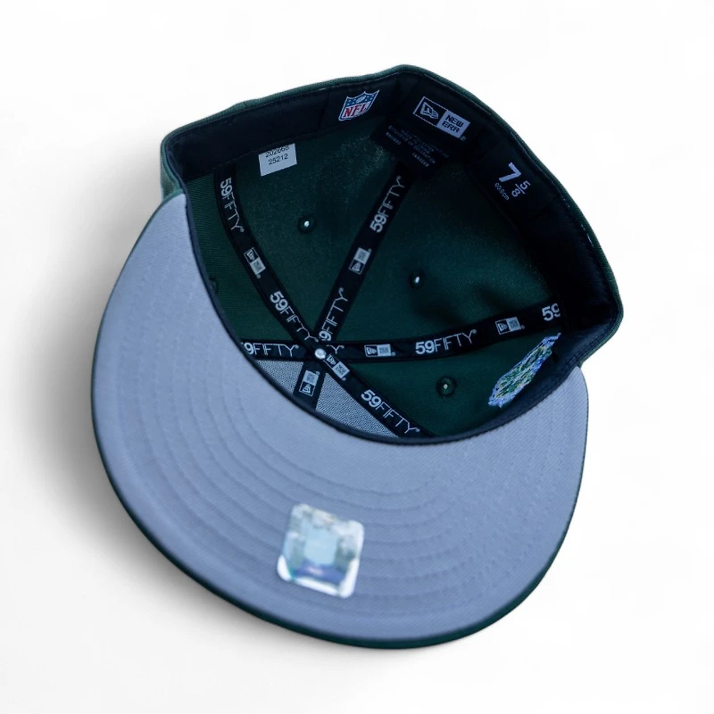 Denver Broncos Mountain Pine Green Leon the Lab 2000 Pro Bowl Patch Gray UV New Era 59FIFTY Fitted Hat