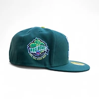 Denver Broncos Mountain Pine Green Leon the Lab 2000 Pro Bowl Patch Gray UV New Era 59FIFTY Fitted Hat