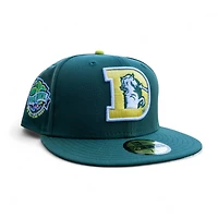 Denver Broncos Mountain Pine Green Leon the Lab 2000 Pro Bowl Patch Gray UV New Era 59FIFTY Fitted Hat