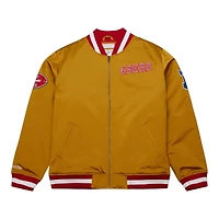 San Francisco 49ers Gold "Faithful to the Bay" Heavyweight Mitchell & Ness Zip Up Satin Jacket