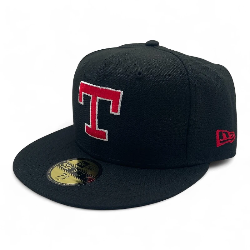 Texas Rangers Black Arlington Stadium Patch Gray UV New Era 59FIFTY Fitted Hat