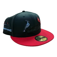 St. Louis Cardinals Black and Red Two Tone 2006 World Series Champions Patch Grey UV New Era 59FIFTY Fitted Hat