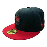 New York Yankees Black and Red Two Tone 2008 Yankee Stadium Patch Grey UV Era 59FIFTY Fitted Hat