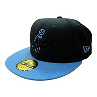 Los Angeles Dodgers Black and Light Blue Two Tone 1980 All Star Game Patch Grey UV New Era 59FIFTY Fitted Hat