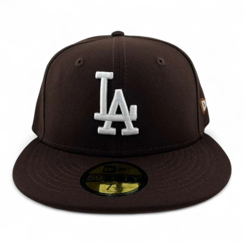 Los Angeles Dodgers White on Walnut Brown UV New Era 59FIFTY Fitted Hat