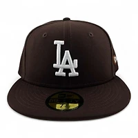 Los Angeles Dodgers White on Walnut Brown UV New Era 59FIFTY Fitted Hat