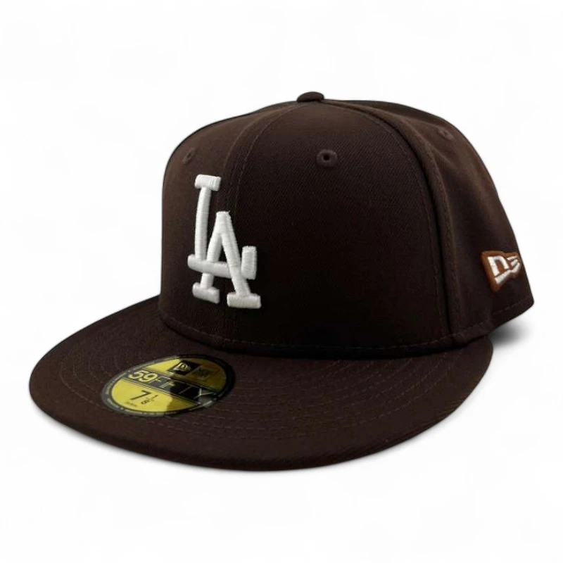Los Angeles Dodgers White on Walnut Brown UV New Era 59FIFTY Fitted Hat