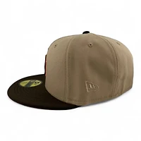 Los Angeles Dodgers Camel and Brown "Sparta" 50th Anniversary Patch Crimson UV New Era 59FIFTY Fitted Hat
