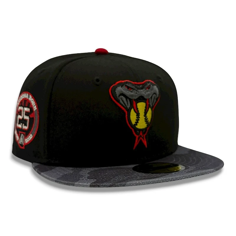 Arizona Diamondbacks Black and Camo 25th Anniversary Patch Gray UV New Era 59FIFTY Fitted Hat