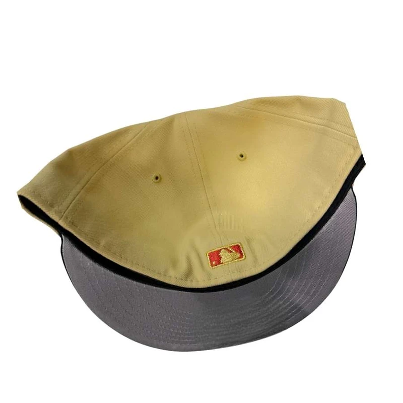 Cleveland Guardians Vegas Gold and Black Team Patch Grey UV New Era 59FIFTY Fitted Hat