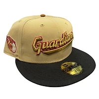 Cleveland Guardians Vegas Gold and Black Team Patch Grey UV New Era 59FIFTY Fitted Hat