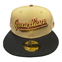 Cleveland Guardians Vegas Gold and Black Team Patch Grey UV New Era 59FIFTY Fitted Hat