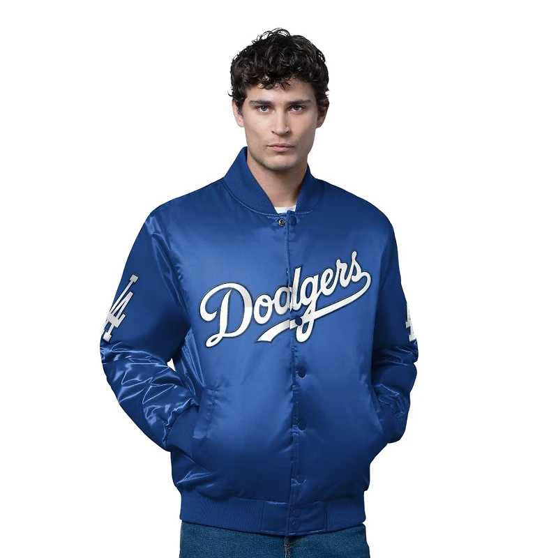 Los Angeles Dodgers Royal Blue Script G-III Starter Full Snap Satin Jacket