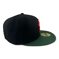 Los Angeles Dodgers Black and Dark Green Gray UV New Era 59FIFTY Fitted Hat