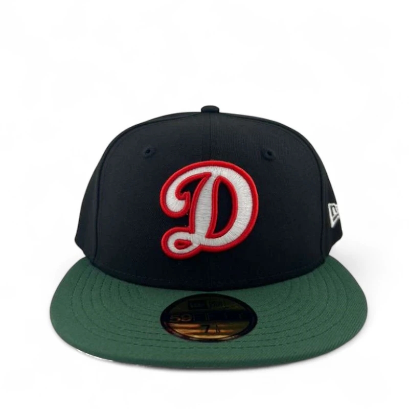 Los Angeles Dodgers Black and Dark Green Gray UV New Era 59FIFTY Fitted Hat