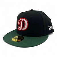 Los Angeles Dodgers Black and Dark Green Gray UV New Era 59FIFTY Fitted Hat
