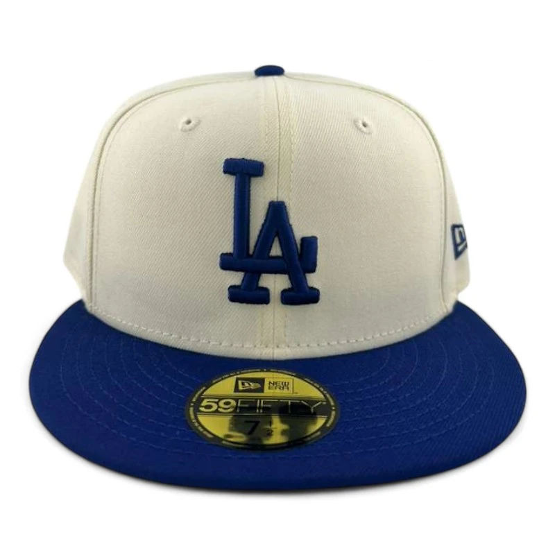Los Angeles Dodgers Chrome and Royal Blue Raised Batterman Gray UV New Era 59FIFTY Fitted Hat