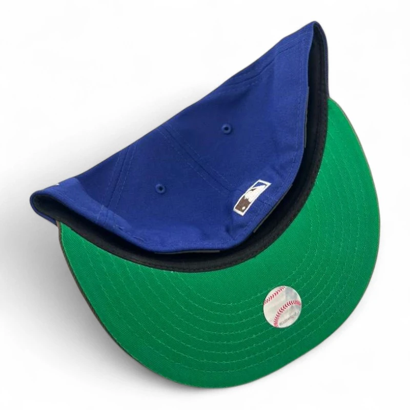 Los Angeles Dodgers Royal Blue and Walnut "Chocolate Blueberry" 100th Anni Patch Green UV New Era 59FIFTY Fitted Hat