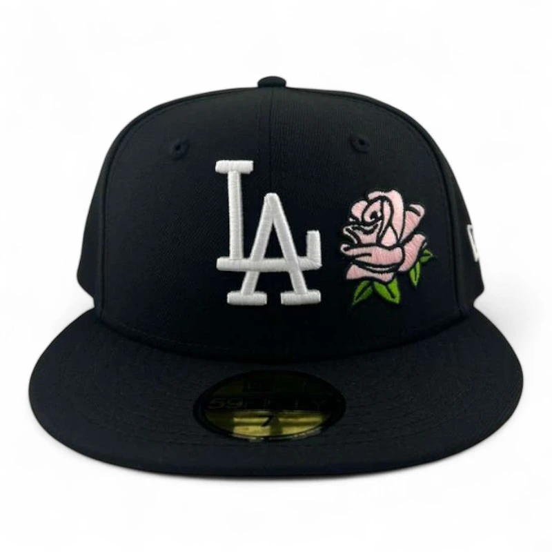 Los Angeles Dodgers Pink on Black "Frida" UV New Era 59FIFTY Fitted Hat