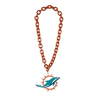 Miami Dolphins Orange Big Chain Logo WinCraft Plastic Necklace