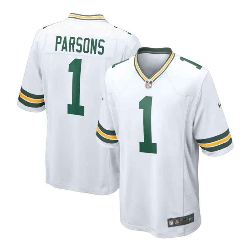 Green Bay Packers Micah Parsons White Nike Game Jersey