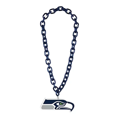 Seattle Seahawks Navy Big Chain Logo WinCraft Plastic Necklace