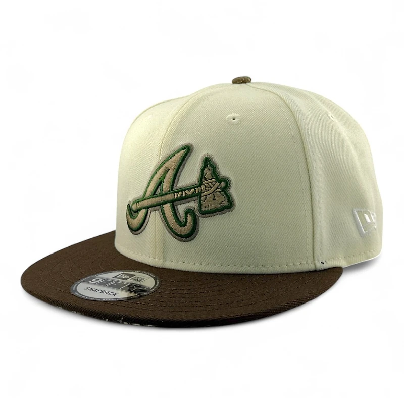 Atlanta Braves Chrome and Brown 50th Anniversary Patch Realtree UV New Era 9FIFTY Snapback