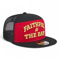San Francisco 49ers Black and Red 2025 Rivalries Collection Team Split Panel New Era 9FIFTY Snapback Hat
