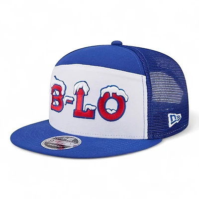 Buffalo Bills Royal Blue and White 2025 Rivalries Collection Team Split Panel New Era 9FIFTY Snapback Hat