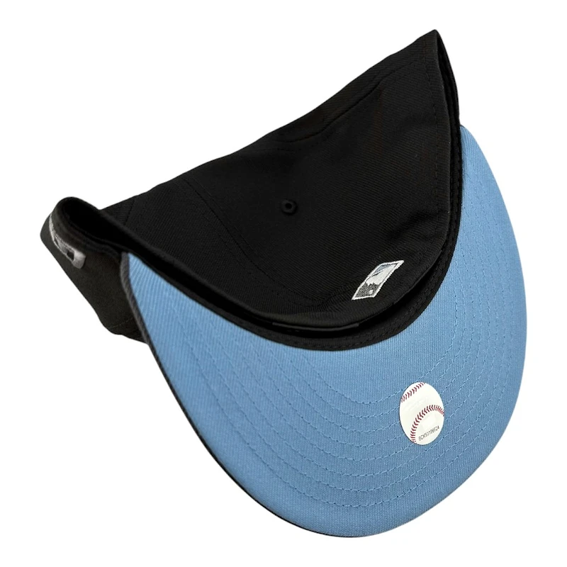 Los Angeles Dodgers Black and Graphite 2024 WS Champs Patch Icy Blue UV New Era 59FIFTY Fitted Hat