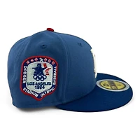 Kids Los Angeles Dodgers Indigo and Royal Blue "Olympic Pack" 1984 Patch Green UV Custom New Era 59FIFTY Fitted Hat