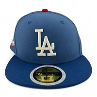 Kids Los Angeles Dodgers Indigo and Royal Blue "Olympic Pack" 1984 Patch Green UV Custom New Era 59FIFTY Fitted Hat