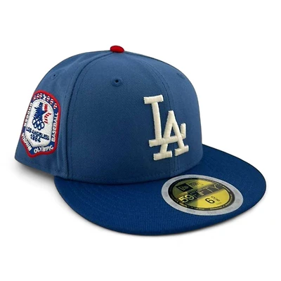 Kids Los Angeles Dodgers Indigo and Royal Blue "Olympic Pack" 1984 Patch Green UV Custom New Era 59FIFTY Fitted Hat
