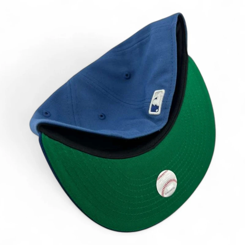 Kids Los Angeles Dodgers Indigo and Royal Blue "Olympic Pack" 1984 Patch Green UV Custom New Era 59FIFTY Fitted Hat
