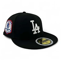 Kids Los Angeles Dodgers Black "Olympic Pack" 1984 Patch Green UV Custom New Era 59FIFTY Fitted Hat