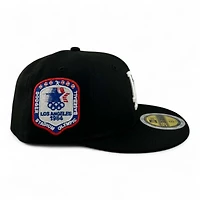 Kids Los Angeles Dodgers Black "Olympic Pack" 1984 Patch Green UV Custom New Era 59FIFTY Fitted Hat