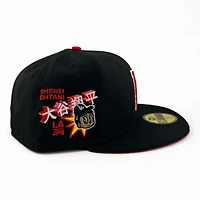 Los Angeles Dodgers Black and Red "Vampire" Ohtani Anime Patch UV New Era 59FIFTY Fitted Hat