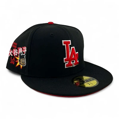 Los Angeles Dodgers Black and Red "Vampire" Ohtani Anime Patch UV New Era 59FIFTY Fitted Hat
